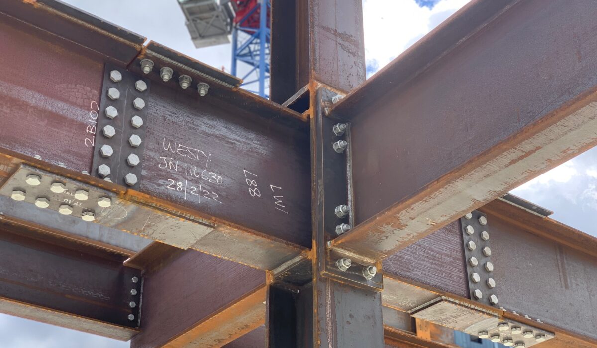 Seismic-Cruiciform-Portal-Columns-westys-steel-fabrication